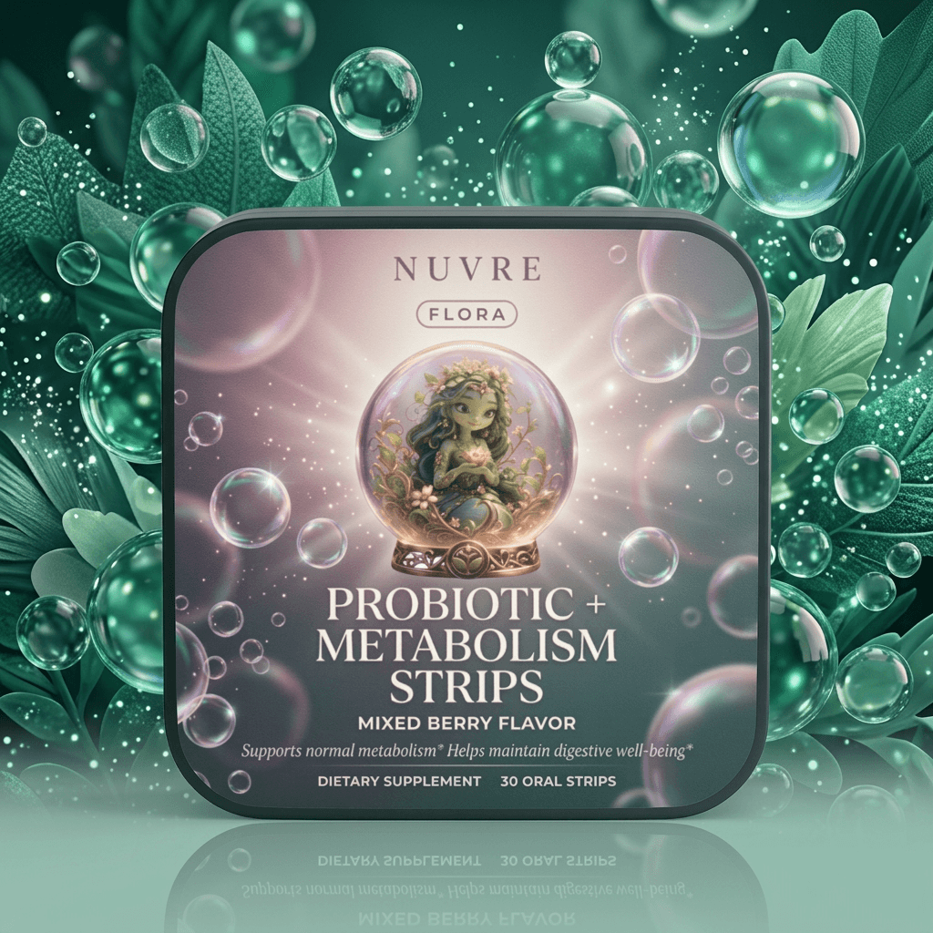 Probiotic + Metabolism Strips label