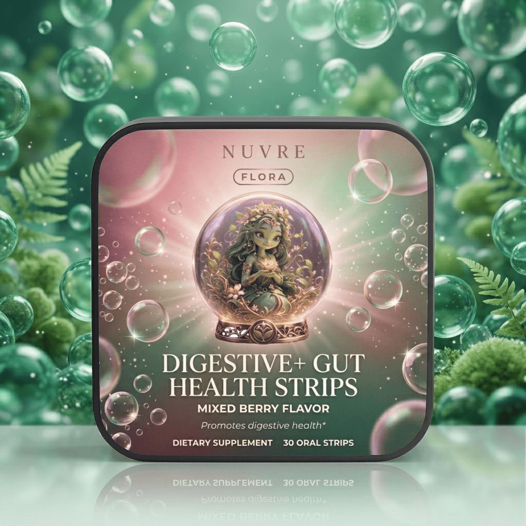 Digestive + Gut Health Strips label